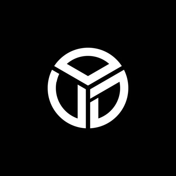 Oud Brev Logo Design Sort Baggrund Oud Kreative Initialer Bogstav – Stock-vektor