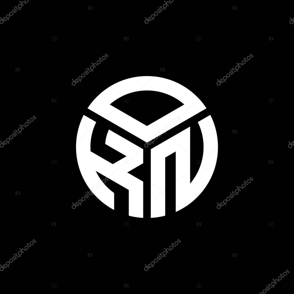 OKN letter logo design on black background. OKN creative initials letter logo concept. OKN letter design.