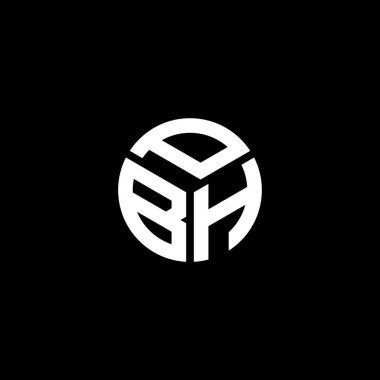Siyah arka planda PBH harf logosu tasarımı. PBH yaratıcı harflerin baş harfleri logo kavramı. PBH harf tasarımı.