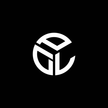 Siyah arkaplanda PDL harf logosu tasarımı. PDL yaratıcı harflerin baş harfleri logo kavramı. PDL harf tasarımı.