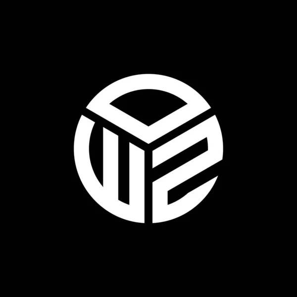 Owz Carta Logotipo Design Fundo Preto Owz Iniciais Criativas Conceito —  Vetores de Stock