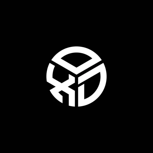 Σχεδιασμός Λογότυπου Γραμμάτων Oxd Μαύρο Φόντο Oxd Δημιουργικό Πρωτότυπο Γράμμα — Διανυσματικό Αρχείο