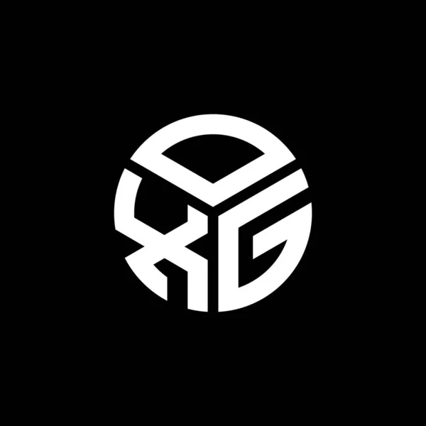 Diseño Del Logotipo Letra Oxg Sobre Fondo Negro Oxg Iniciales — Archivo Imágenes Vectoriales