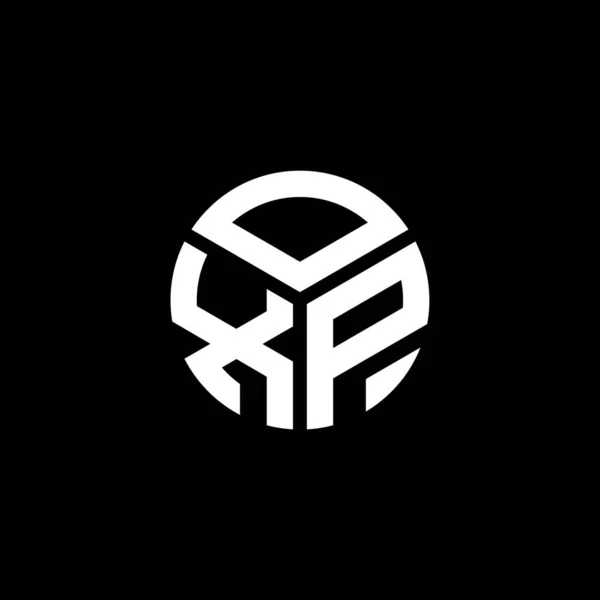 Oxp Letter Logo Design Black Background Oxp Creative Initials Letter — Stock Vector
