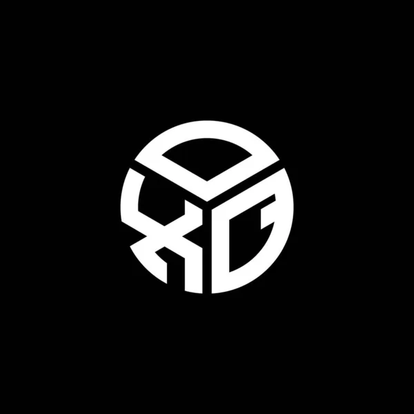 Design Logotipo Carta Oxq Fundo Preto Oxq Iniciais Criativas Conceito — Vetor de Stock