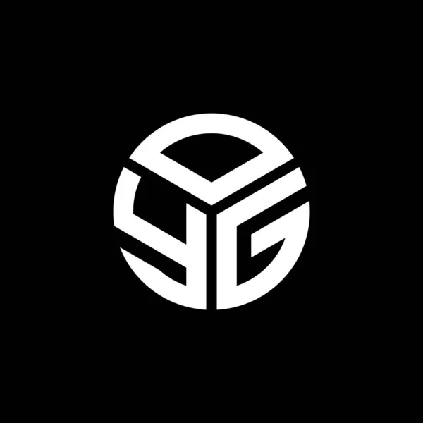 Дизайн Логотипа Oyg Чёрном Фоне Концепция Логотипа Инициалами Oyg Дизайн — стоковый вектор