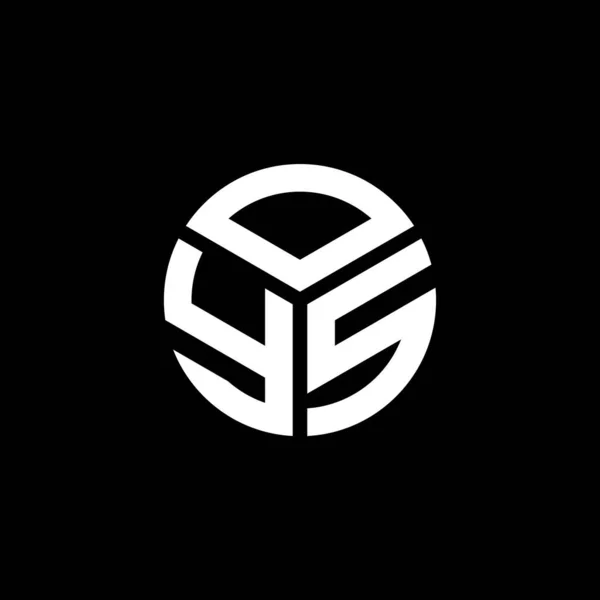Diseño Del Logotipo Letra Oys Sobre Fondo Negro Oys Iniciales — Vector de stock