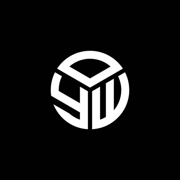 Oyw Písmeno Logo Design Černém Pozadí Oyw Kreativní Iniciály Koncept — Stockový vektor
