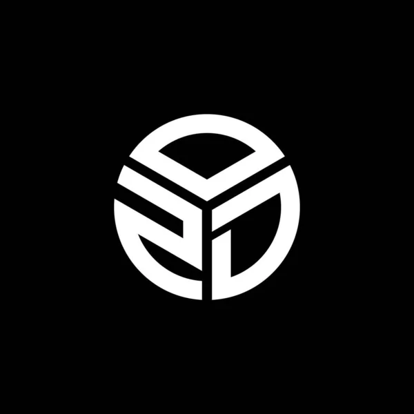 Siyah Arka Planda Ozd Harf Logosu Tasarımı Ozd Yaratıcı Harflerin — Stok Vektör