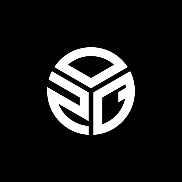 Diseño Del Logotipo Letra Ozq Sobre Fondo Negro Ozq Iniciales — Archivo Imágenes Vectoriales