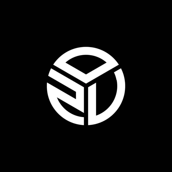 Diseño Del Logotipo Letra Ozu Sobre Fondo Negro Ozu Iniciales — Archivo Imágenes Vectoriales