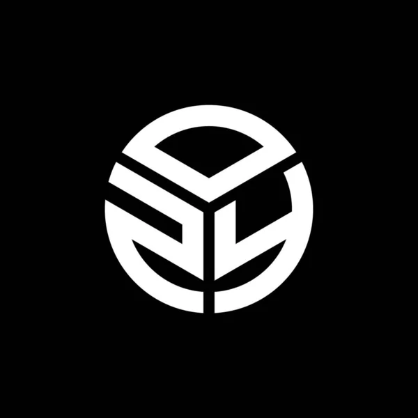 Ozy Letter Logo Ontwerp Zwarte Achtergrond Ozy Creatieve Initialen Letter — Stockvector