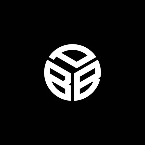 Logo Lettera Pbb Sfondo Nero Pbb Creative Iniziali Lettera Logo — Vettoriale Stock