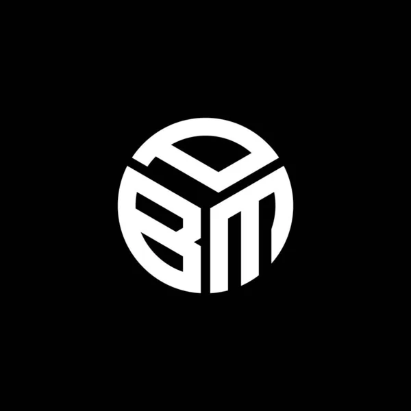 Pbm Letter Logo Ontwerp Zwarte Achtergrond Pbm Creatieve Initialen Letter — Stockvector