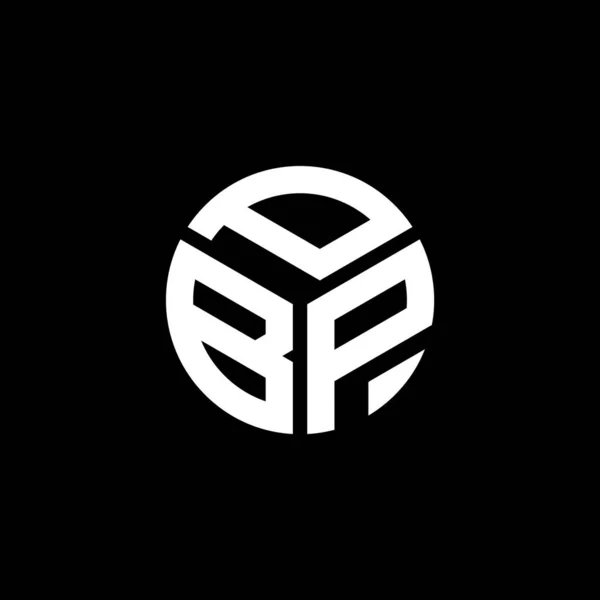 Pbp Brev Logotyp Design Svart Bakgrund Pbp Kreativa Initialer Brev — Stock vektor
