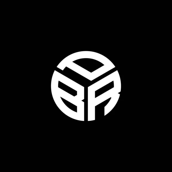 Diseño Del Logotipo Letra Pbr Sobre Fondo Negro Pbr Iniciales — Vector de stock