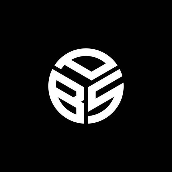 Pbs Letter Logo Ontwerp Zwarte Achtergrond Pbs Creatieve Initialen Letter — Stockvector