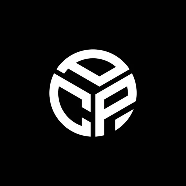 Pcp Letter Logo Design Black Background Pcp Creative Initials Letter — Stock Vector