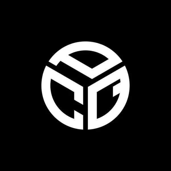 Projekt Logo Litery Pcq Czarnym Tle Pcq Kreatywne Inicjały Koncepcja — Wektor stockowy