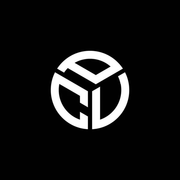 Pcv Letter Logo Ontwerp Zwarte Achtergrond Pcv Creatieve Initialen Letter — Stockvector