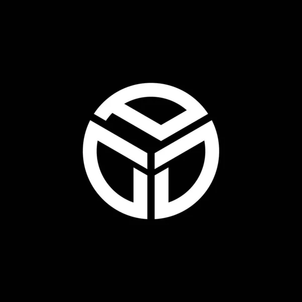 Diseño Del Logotipo Letra Pdd Sobre Fondo Negro Pdd Iniciales — Vector de stock