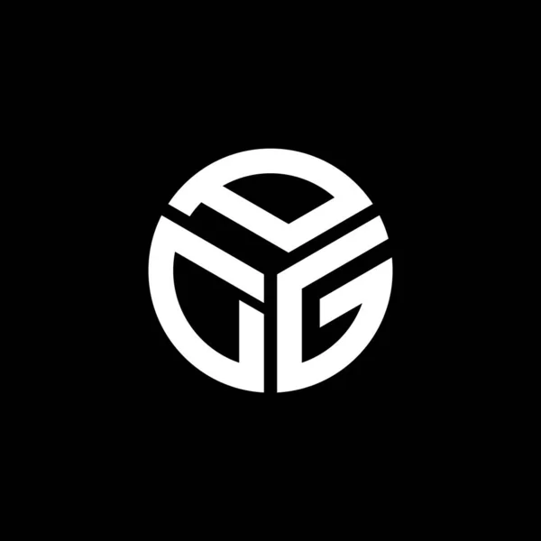 Siyah Arkaplanda Pdg Harf Logosu Tasarımı Pdg Yaratıcı Harflerin Baş — Stok Vektör