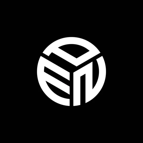 Desenho Logotipo Letra Pen Fundo Preto Pen Iniciais Criativas Conceito — Vetor de Stock