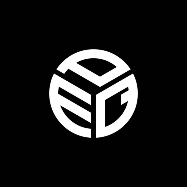Peq Letter Logo Ontwerp Zwarte Achtergrond Peq Creatieve Initialen Letter — Stockvector