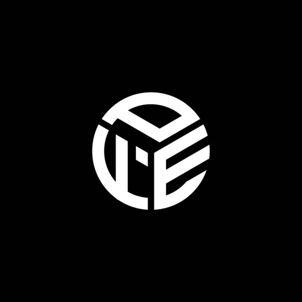 Projekt Logo Litery Pfe Czarnym Tle Pfe Twórcze Inicjały Koncepcja — Wektor stockowy