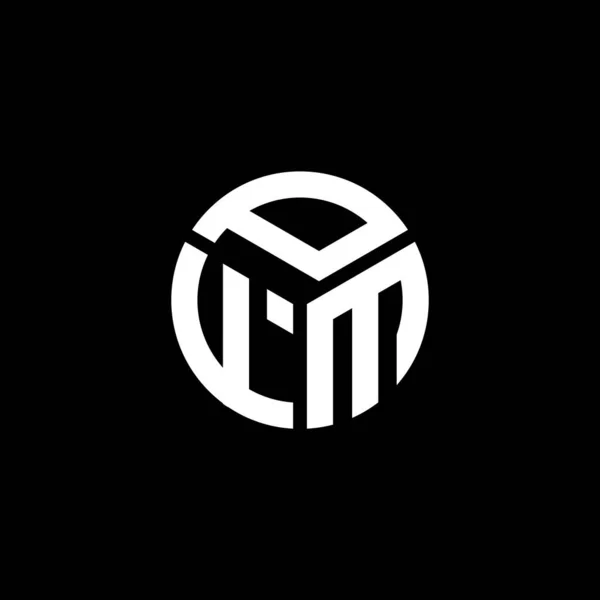 Pfm Brev Logotyp Design Svart Bakgrund Pfm Kreativa Initialer Brev — Stock vektor