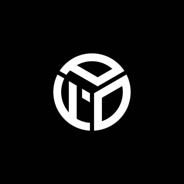 Pfo Letter Logo Design Black Background Pfo Creative Initials Letter — Stock Vector