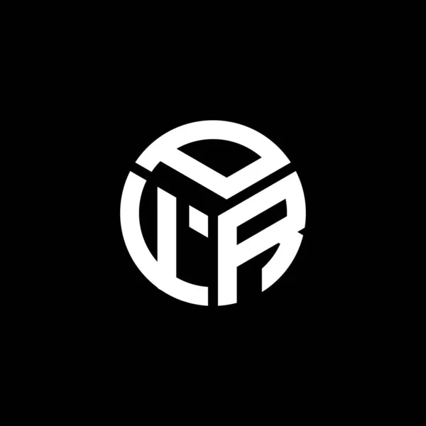 Diseño Del Logotipo Letra Pfr Sobre Fondo Negro Pfr Iniciales — Archivo Imágenes Vectoriales