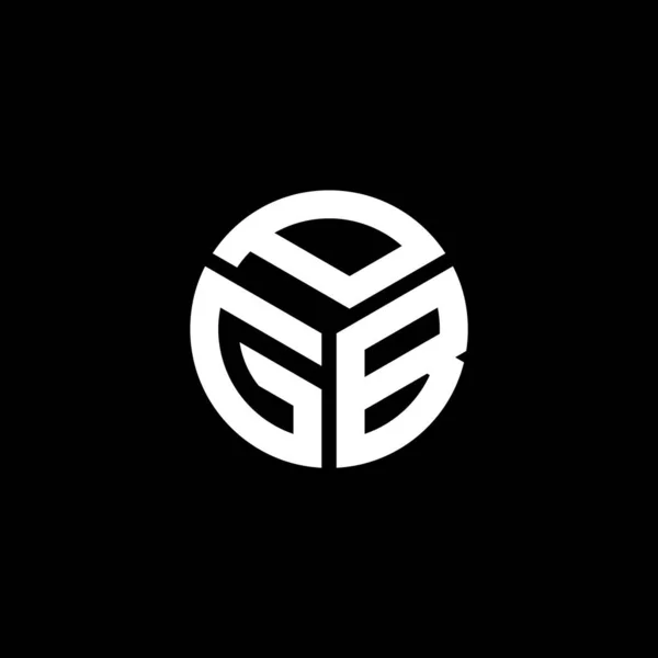 Siyah Arka Planda Pgb Harf Logosu Tasarımı Pgb Yaratıcı Harflerin — Stok Vektör
