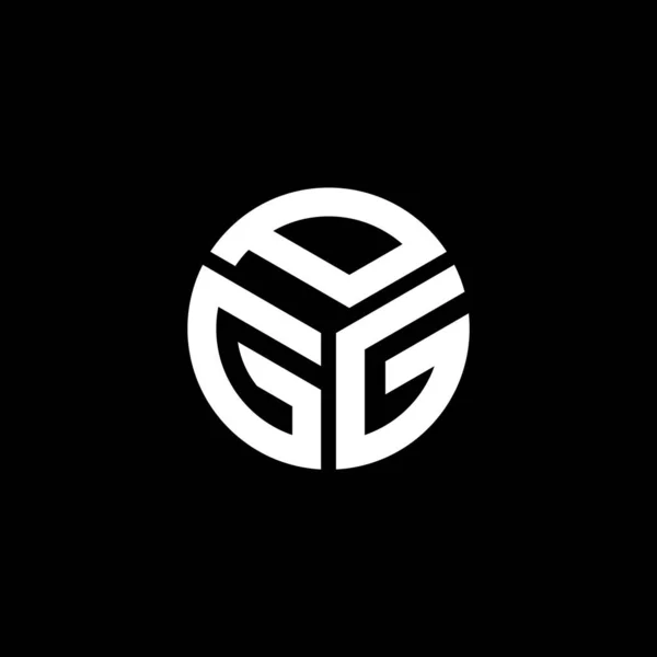 Дизайн Логотипа Pgg Черном Фоне Концепция Логотипа Pgg Creative Initials — стоковый вектор