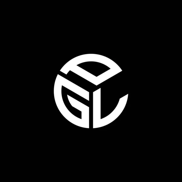 Дизайн Логотипа Pgl Чёрном Фоне Концепция Логотипа Инициалами Pgl Дизайн — стоковый вектор