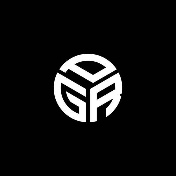 Pgr Letter Logo Design Auf Schwarzem Hintergrund Pgr Kreative Initialen — Stockvektor