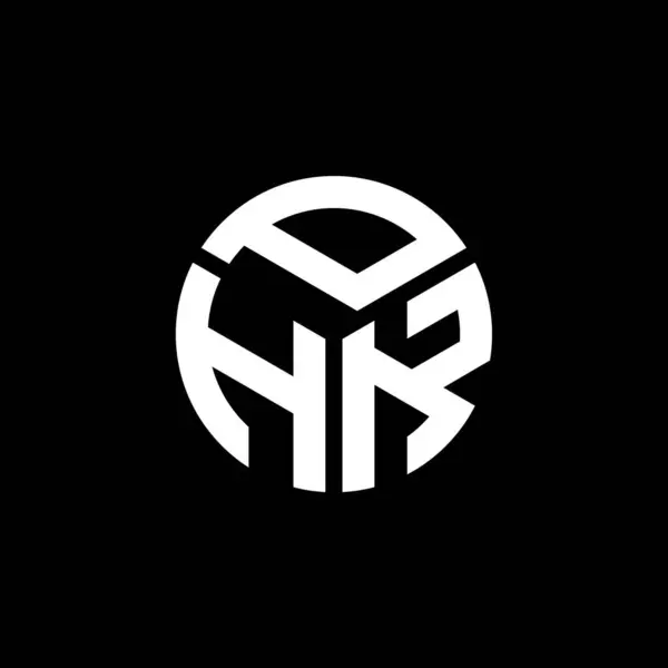 Phk Дизайн Логотипу Чорному Тлі Творчі Ініціали Phk Мають Поняття — стоковий вектор