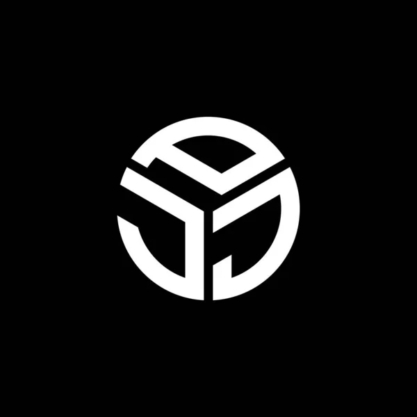 Logo Desain Huruf Pjj Pada Latar Belakang Hitam Inisial Kreatif - Stok Vektor