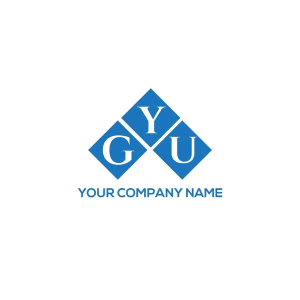 Gyu Letter Logo Ontwerp Witte Achtergrond Gyu Creatieve Initialen Letter — Stockvector