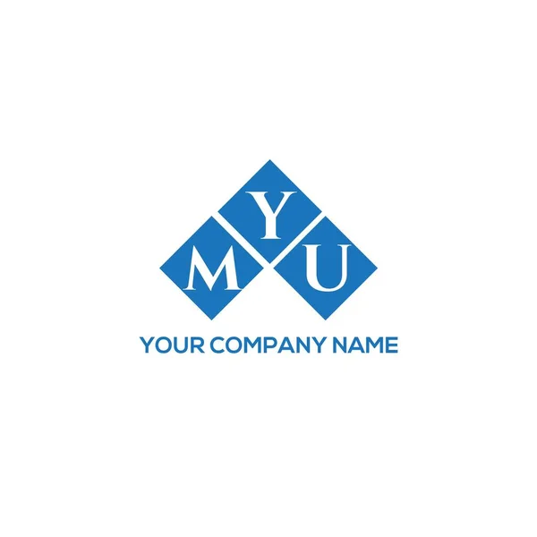 Myu Brev Logotyp Design Vit Bakgrund Myu Kreativa Initialer Brev — Stock vektor