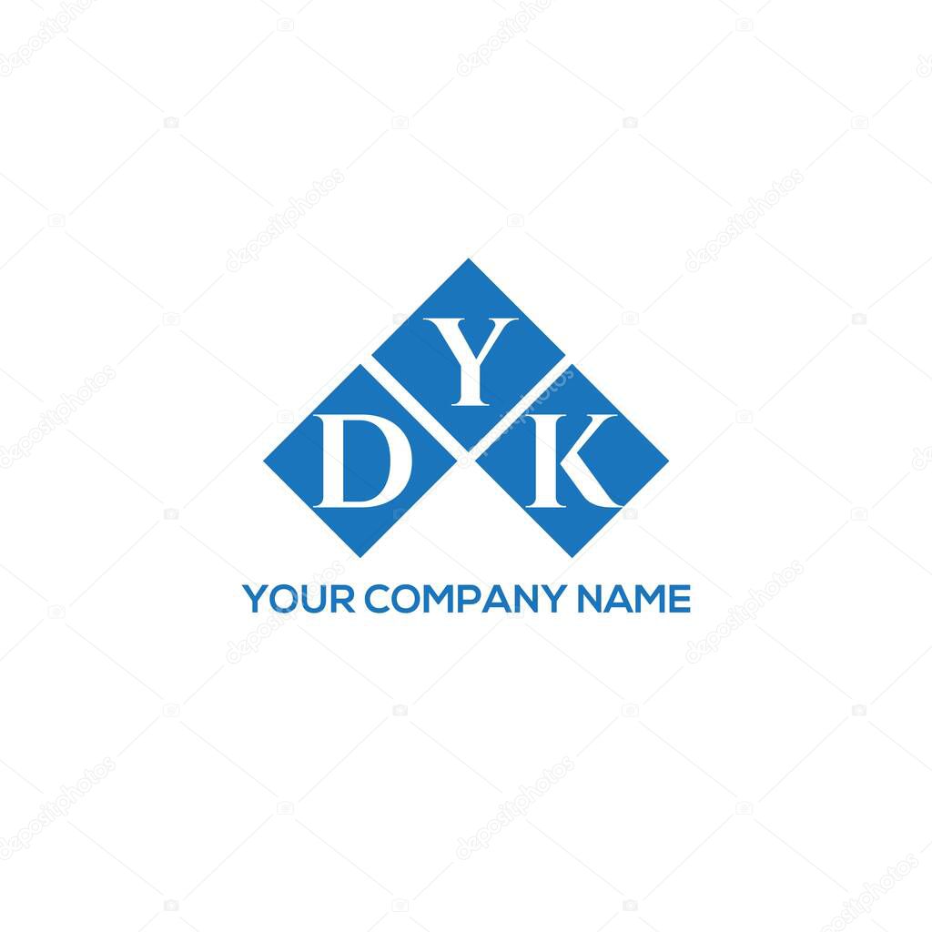 DYK letter logo design on white background. DYK creative initials letter logo concept. DYK letter design.