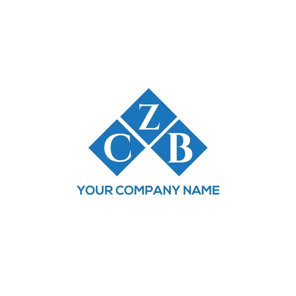 白い背景にCzbの文字のロゴデザイン Czbクリエイティブイニシャルレターロゴコンセプト Czbレターデザイン — ストックベクタ