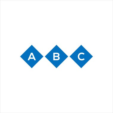 Beyaz arka planda ABC harfli logo tasarımı. ABC yaratıcı harflerin baş harfleri logo kavramı. ABC harf tasarımı.