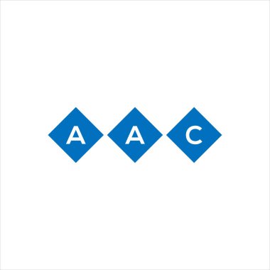Beyaz arka planda AAC harf logosu tasarımı. AAC yaratıcı harflerin baş harfleri logo kavramı. AAC harf tasarımı.