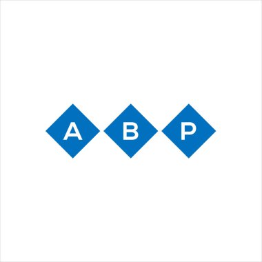 Beyaz arka planda ABP harfi logo tasarımı. ABP yaratıcı harflerin baş harfleri logo kavramı. ABP harf tasarımı.