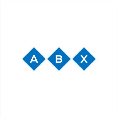 Beyaz arka planda ABX harfli logo tasarımı. ABX yaratıcı harflerin baş harfleri logo kavramı. ABX harf tasarımı.