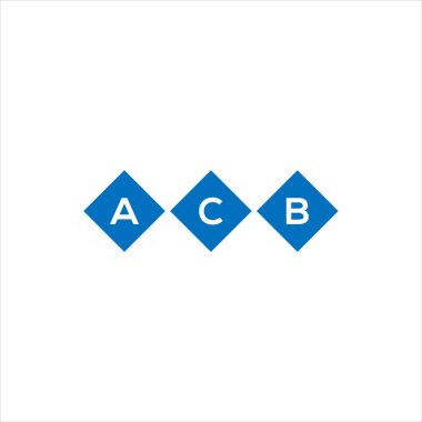 Beyaz arka planda ACB harfi logo tasarımı. ACB yaratıcı harflerin baş harfleri logo kavramı. ACB harf tasarımı.