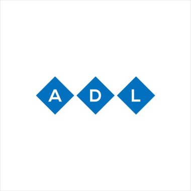 Beyaz arkaplanda ADL harf logosu tasarımı. ADL yaratıcı harflerin baş harfleri logo kavramı. ADL harf tasarımı.