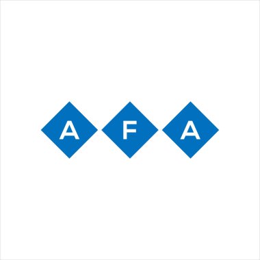 Beyaz arka planda AFA mektup logosu tasarımı. AFA yaratıcı harfler logosu konsepti. AFA harf tasarımı.