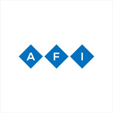 Beyaz arka planda AFI harf logosu tasarımı. AFI yaratıcı harfler logosu konsepti. AFI harf tasarımı.